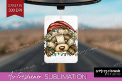 Badger Tangled In Christmas Lights Air Freshener PNG Funny Product Image 1