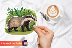 Badger Coloures Sticker, Badger Themed Colourful Decals Product Image 1