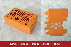 Badminton Ball Gift Box Paper Cut SVG Product Image 1
