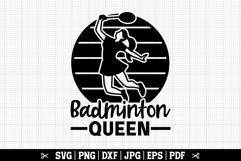 Badminton Queen SVG Product Image 1