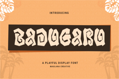 Badugaru Playful Display Font Product Image 1