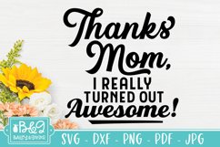 Thanks Mom SVG | Mothers Day Funny Mom Gift SVG Product Image 2