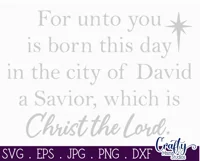 Christ The Lord | Luke 2 11 Christmas Farmhouse Sign Svg Product Image 2