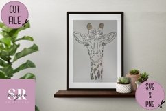 3D Floral giraffe | Paper cutting | Giraffe SVG Product Image 3