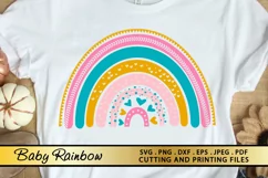 Rainbow SVG PNG EPS DXF Files BABY SVG Cutting Printing File Product Image 1