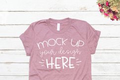 Mock up Bella Canvas 3001 Heather Mauve Unisex Mockup Product Image 1