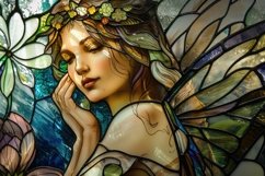 Stained Glass Fairy Background Wallpaper Product Image 1