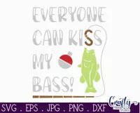 Everyone Can Kiss My Bass | Funny Fishing Svg Design Product Image 2