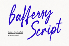 Bafferry Modern Handcrafted Signature Script Font Product Image 1