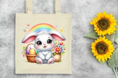 Easter Bunny Egg Flower, Clipart |T-shirt, Mug PNG Product Image 7