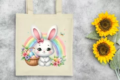 Easter Bunny Egg Flower, Clipart |T-shirt, Mug PNG Product Image 7