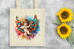 Cupid Angel Of Love Gesture Watercolor Florals Clipart Product Image 6