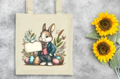 Retro Easter Bunny Clipart |T-shirt, Mug, Tumbler Product Image 1