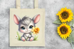 Easter Bunny Egg Flower, Clipart |T-shirt, Mug PNG Product Image 7