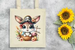 Easter Pirate Bunny Egg Flower, Clipart |T-shirt, Mug PNG Product Image 6