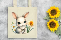 Easter Bunny Flower, Clipart |T-shirt, Mug PNG Product Image 7