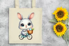 Easter Bunny Egg Flower, Clipart |T-shirt, Mug PNG Product Image 6