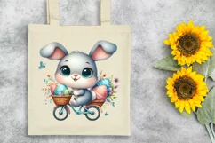 Easter Bunny Egg Flower, Clipart |T-shirt, Mug PNG Product Image 6