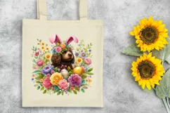 Watercolor Colorful Easter Dog Floral |T-shirt, Mug, Tumbler Product Image 7