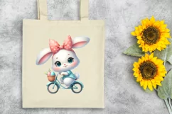 Easter Bunny Egg Flower, Clipart |T-shirt, Mug PNG Product Image 6