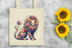 Watercolor Colorful Floral Lion |T-shirt, Mug, Tumbler Product Image 7