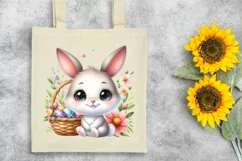 Easter Bunny Egg Flower, Clipart |T-shirt, Mug PNG Product Image 7