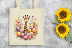 Watercolor Colorful Easter Giraffe |T-shirt, Mug, Tumbler Product Image 7