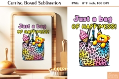 Funny Quotes|Leopard Print Cutting Board Sublimation Product Image 1