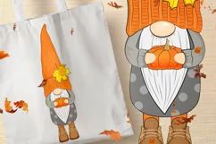Cute autumn gnome clipart. Sublimation PNG. Product Image 2