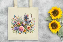 Watercolor Colorful Easter Buffalo |T-shirt, Mug, Tumbler Product Image 1