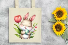 Easter Bunny Egg Flower, Clipart |T-shirt, Mug PNG Product Image 6