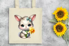 Easter Bunny Egg Flower, Clipart |T-shirt, Mug PNG Product Image 6