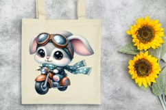 Easter Bunny Scarf Flower, Clipart |T-shirt, Mug PNG Product Image 6