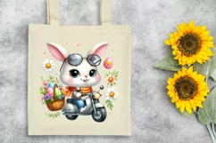 Easter Bunny Egg Flower, Clipart |T-shirt, Mug PNG Product Image 6