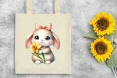 Easter Bunny Egg Flower, Clipart |T-shirt, Mug PNG Product Image 6