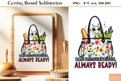 Funny Quotes|Watercolor Alien Cutting Board Sublimation Product Image 1