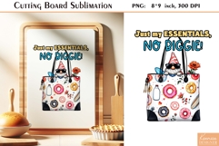 Funny Quotes|Watercolor Gnome Cutting Board Sublimation Product Image 1