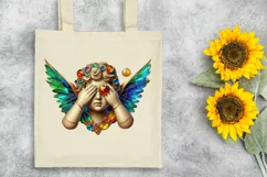 Cupid Angel Of Love Gesture Watercolor Florals Clipart Product Image 7