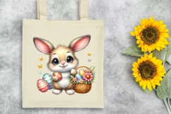 Easter Bunny Egg Flower, Clipart |T-shirt, Mug PNG Product Image 6