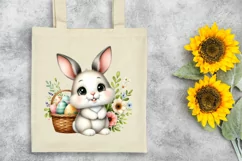 Easter Bunny Egg Flower, Clipart |T-shirt, Mug PNG Product Image 7