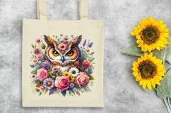 Watercolor Colorful Owl Floral |T-shirt, Mug, Tumbler Product Image 7