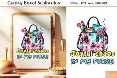 Funny Quotes|Watercolor Summer Cutting Board Sublimation Product Image 1