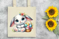 Easter Bunny Egg Flower, Clipart |T-shirt, Mug PNG Product Image 6
