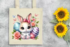 Easter Bunny Egg Rose Butterflies , Clipart |T-shirt, Mug PN Product Image 7
