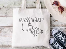Guess What Chicken Butt SVG | Chicken SVG | Chicken Lady SVG Product Image 3