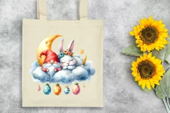 Easter Gnome With Bunny On a Cloud Clipart |T-shirt, Sticker Product Image 7
