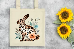Easter Bunny Rose Flower with Animal Print , Clipart Product Image 7
