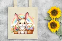 Easter Bunny Egg Flower, Clipart |T-shirt, Mug PNG Product Image 6