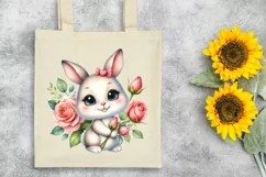 Easter Bunny Egg Flower, Clipart |T-shirt, Mug PNG Product Image 7