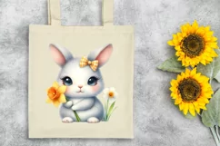 Easter Bunny Egg Flower, Clipart |T-shirt, Mug PNG Product Image 6